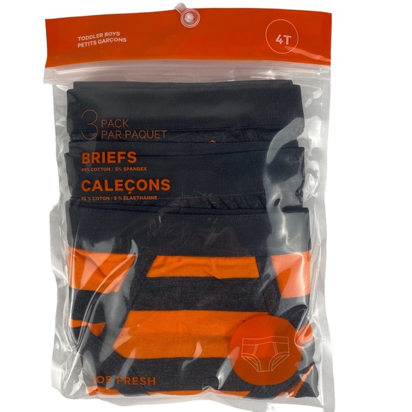 NWT Joe Fresh 3 Pack Boy's Brief Style Underwear - Size 4T - Picture 1 of 6